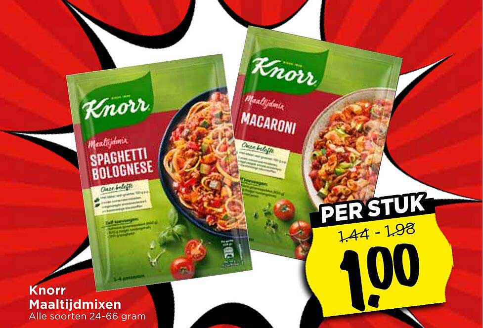 Knorr Maaltijdmixen Alle soorten 24-66 gram PER STUK