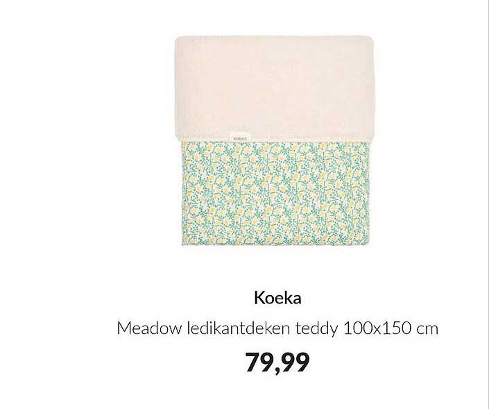 Koeka Meadow ledikantdeken teddy 100x150 cm