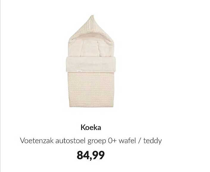 Koeka Voetenzak autostoel groep 0+ wafel / teddy