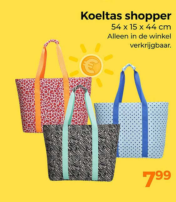 Koeltas shopper 54 x 15 x 44 cm Alleen in de winkel verkrijgbaar.