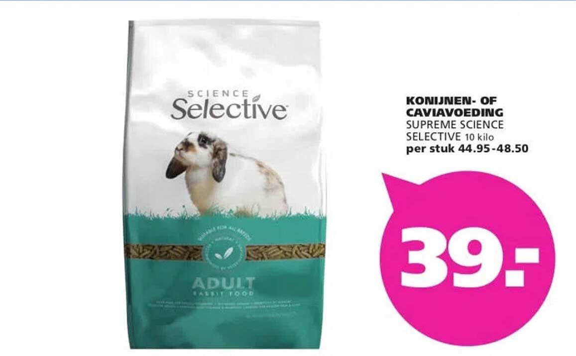 KONIJNEN- OF CAVIAVOEDING SUPREME SCIENCE SELECTIVE 10 kilo