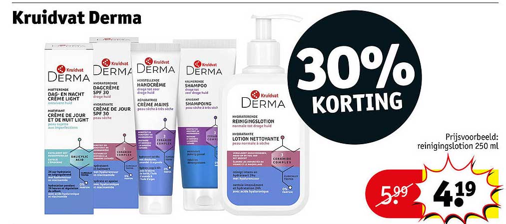 Kruidvat Derma 30% KORTING