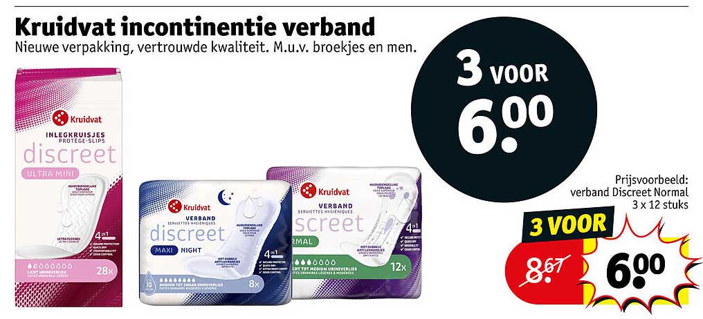 Kruidvat incontinentie verband