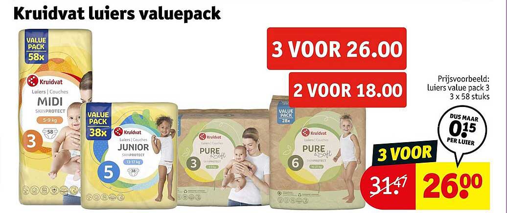 Kruidvat luiers valuepack