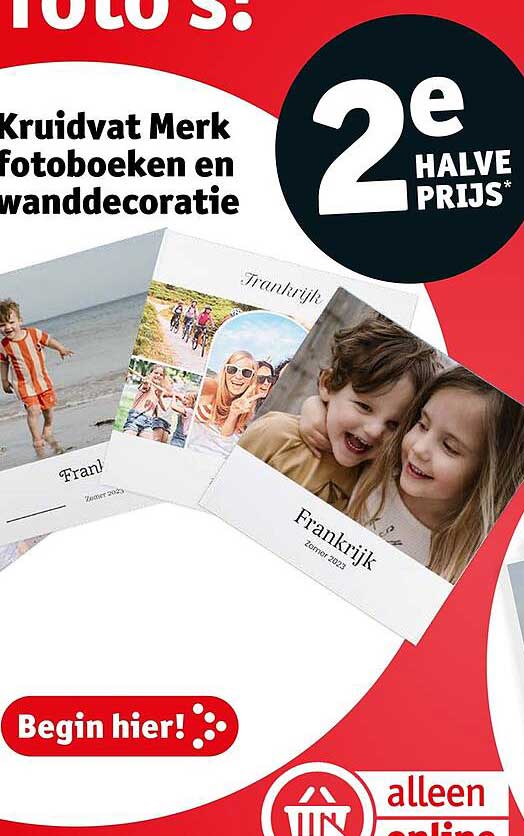 Kruidvat Merk fotoboeken en wanddecoratie 2e halve prijs*