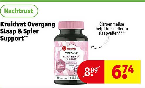 Kruidvat Overgang Slaap & Spier Support**