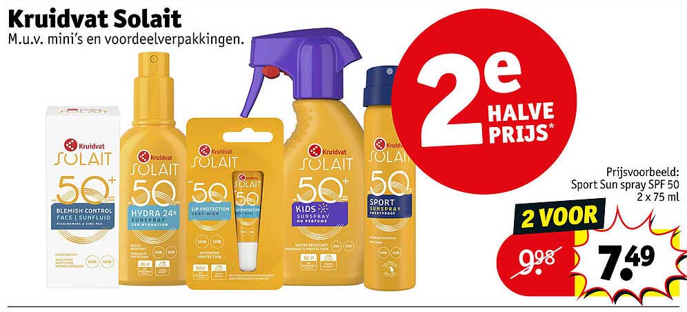 Kruidvat Solait 2e halve prijs*