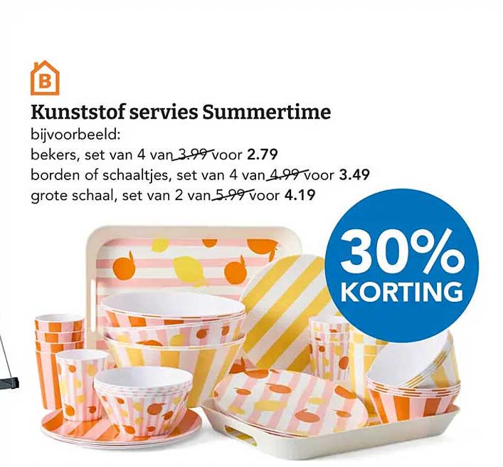 Kunststof servies Summertime