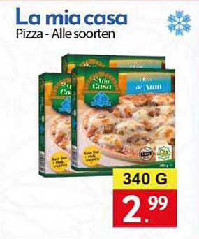 La mia casa Pizza - Alle soorten