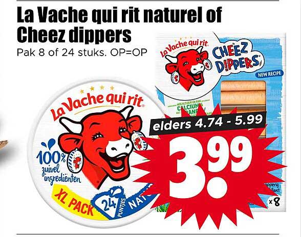 La Vache qui rit naturel of Cheez dippers