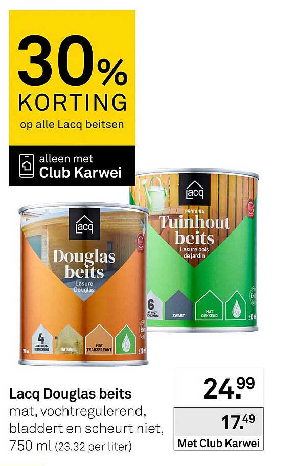 Lacq Douglas beits 30% KORTING op alle Lacq beitsen