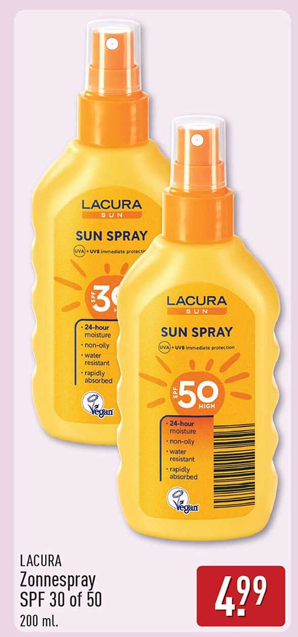 LACURA Zonnespray SPF 30 of 50 200 ml.