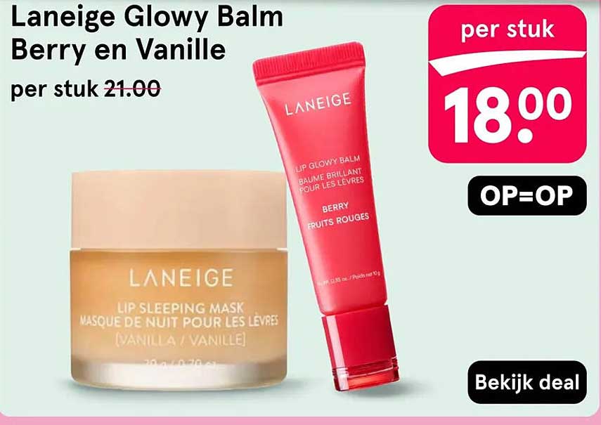 Laneige Glowy Balm Berry en Vanille