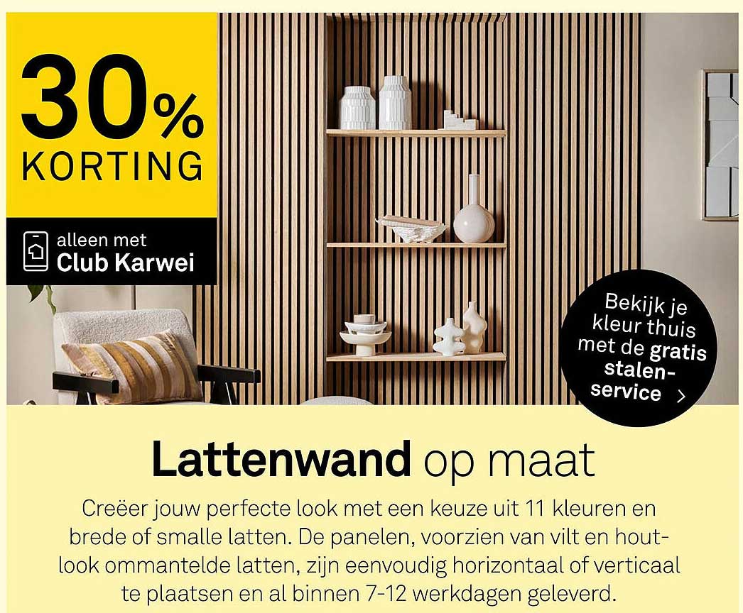 Lattenwand op maat