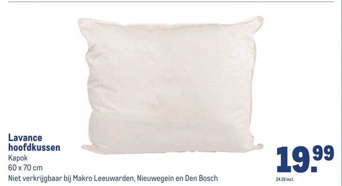 Lavance hoofdkussen Kapok 60 x 70 cm