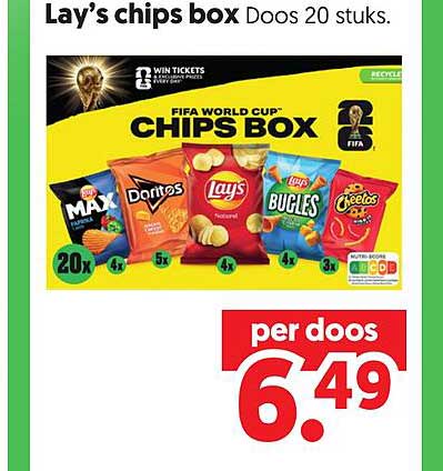 Lay's chips box Doos 20 stuks.