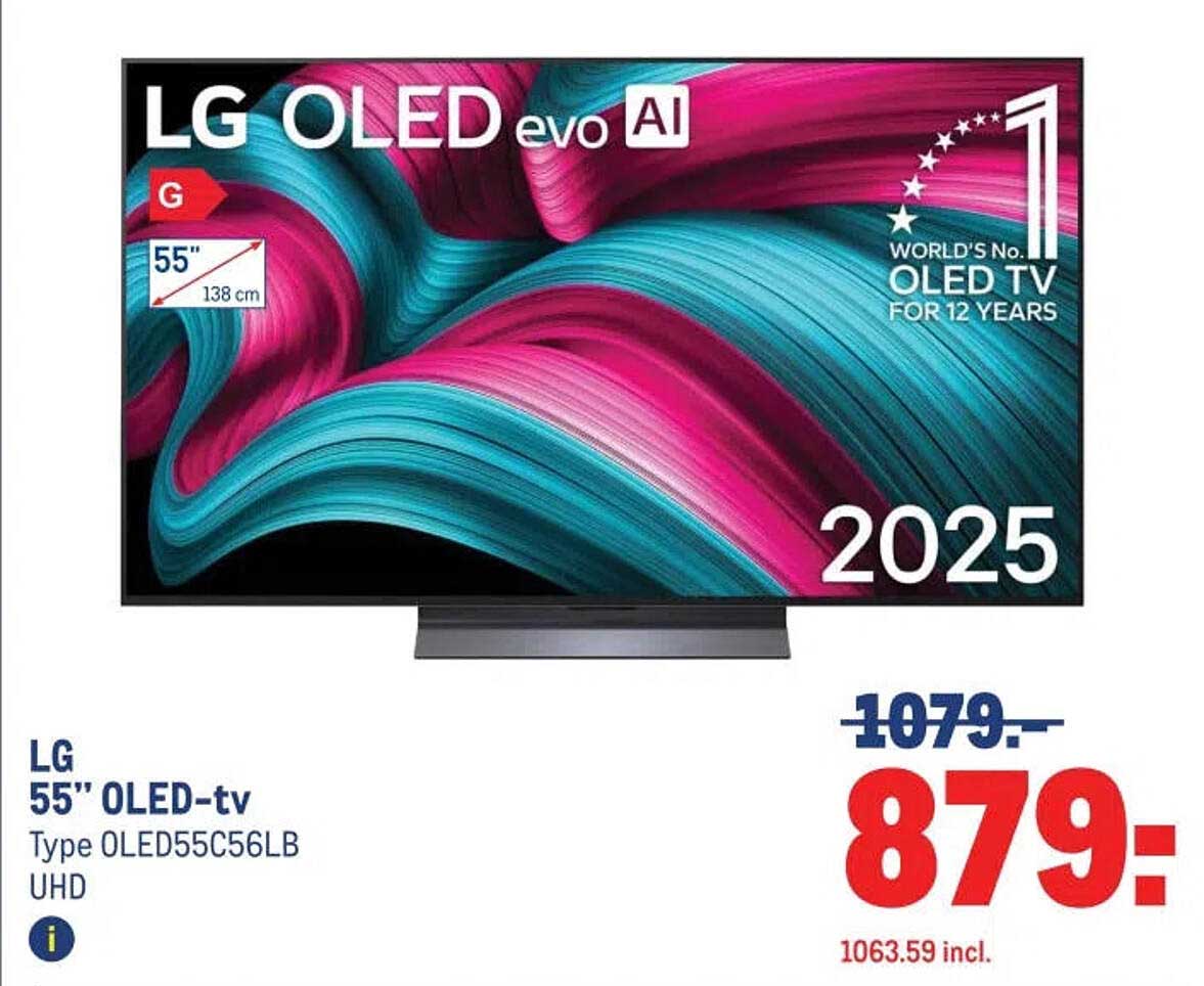 LG 55" OLED-tv Type OLED55C56LB UHD