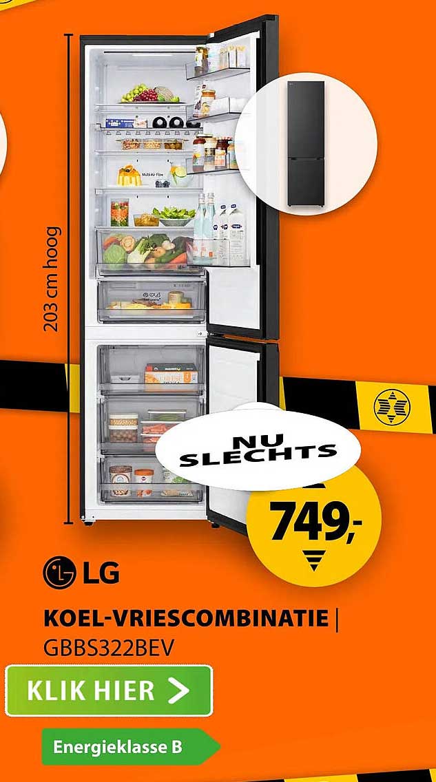 LG KOEL-VRIESCOMBINATIE | GBBS322BEV
