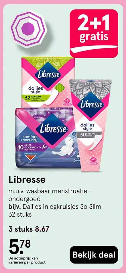 Libresse 2+1 gratis