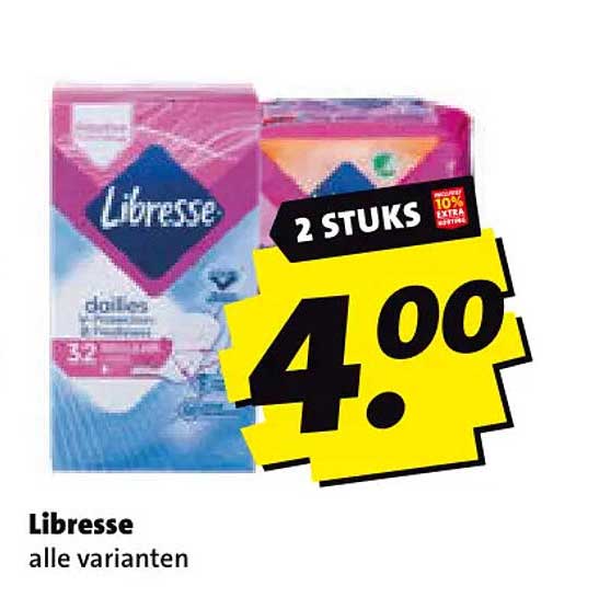 Libresse alle varianten 2 STUKS