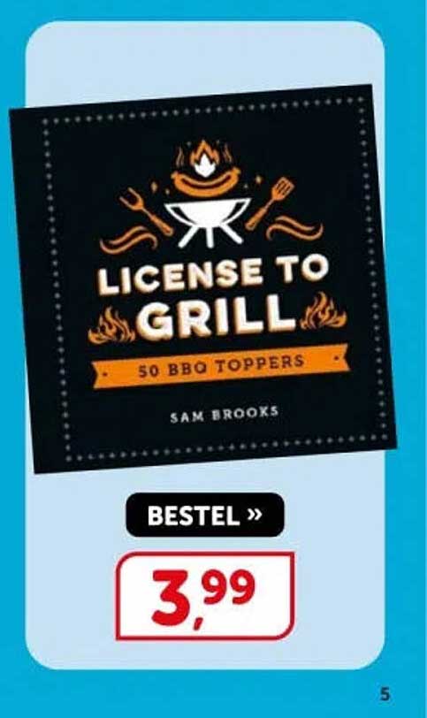 LICENSE TO GRILL 50 BBQ TOPPERS
