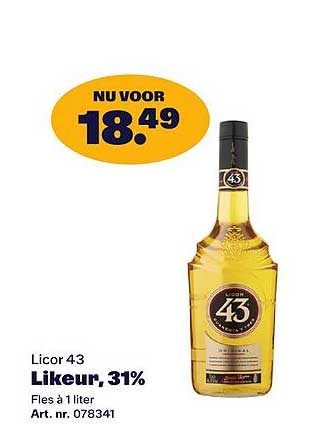 Licor 43 Likeur, 31%