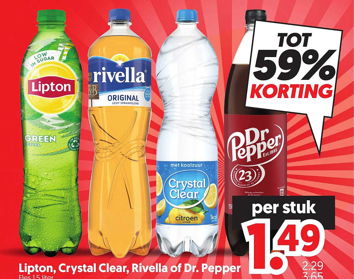 Lipton, Crystal Clear, Rivella of Dr. Pepper
