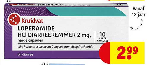 LOPERAMIDE HCI DIARREEMMER 2 mg, harde capsules