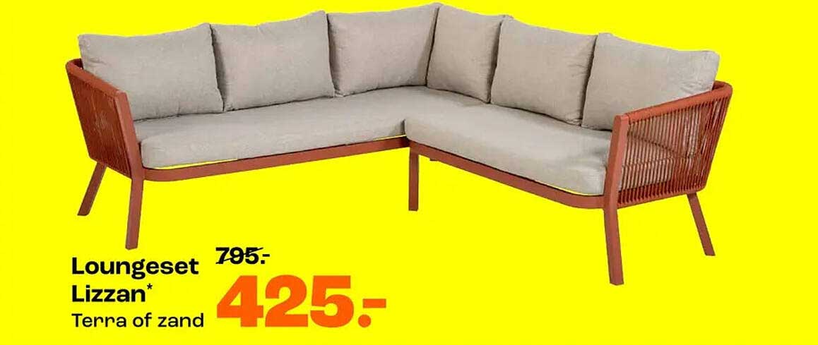 Loungeset Lizzan* Terra of zand