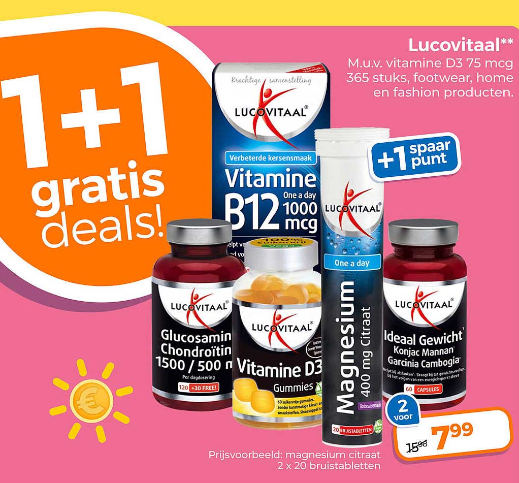 Lucovitaal 1+1 gratis deals! +1 spaar punt