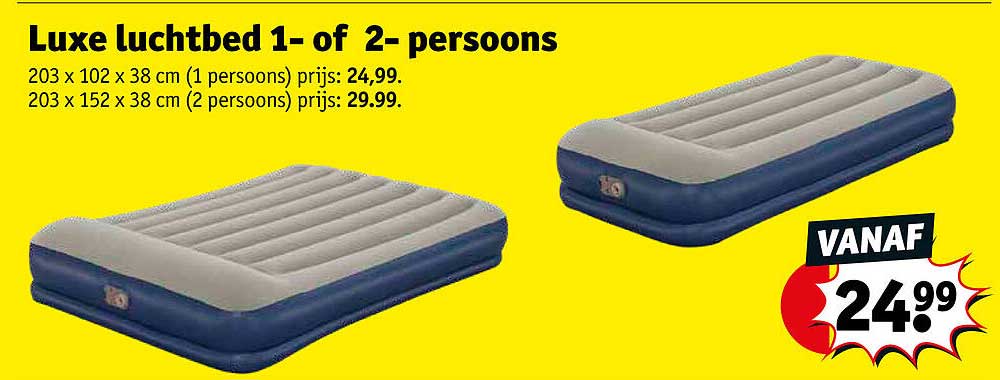 Luxe luchtbed 1- of 2-persoons