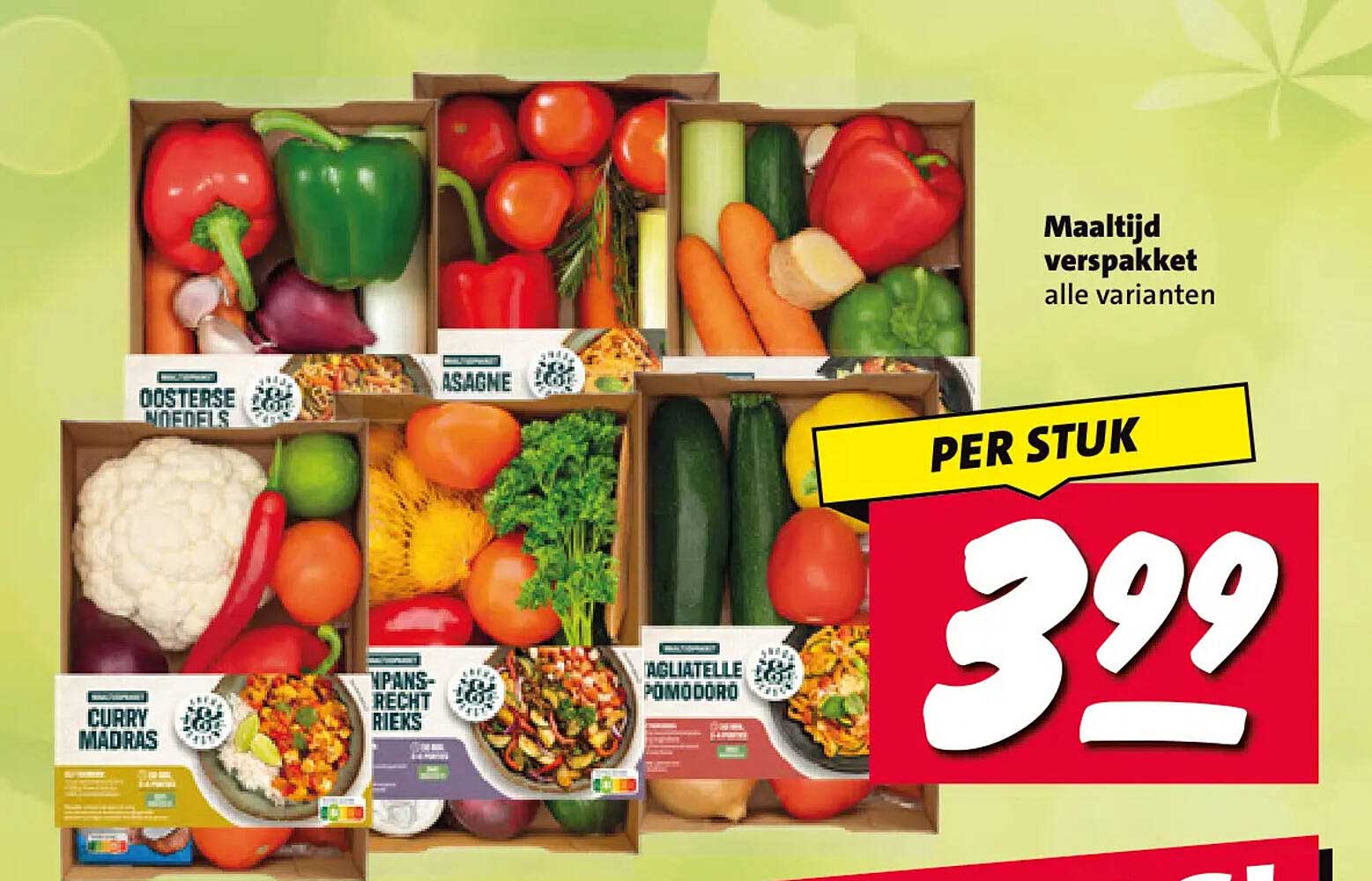 Maaltijd verspakket alle varianten PER STUK