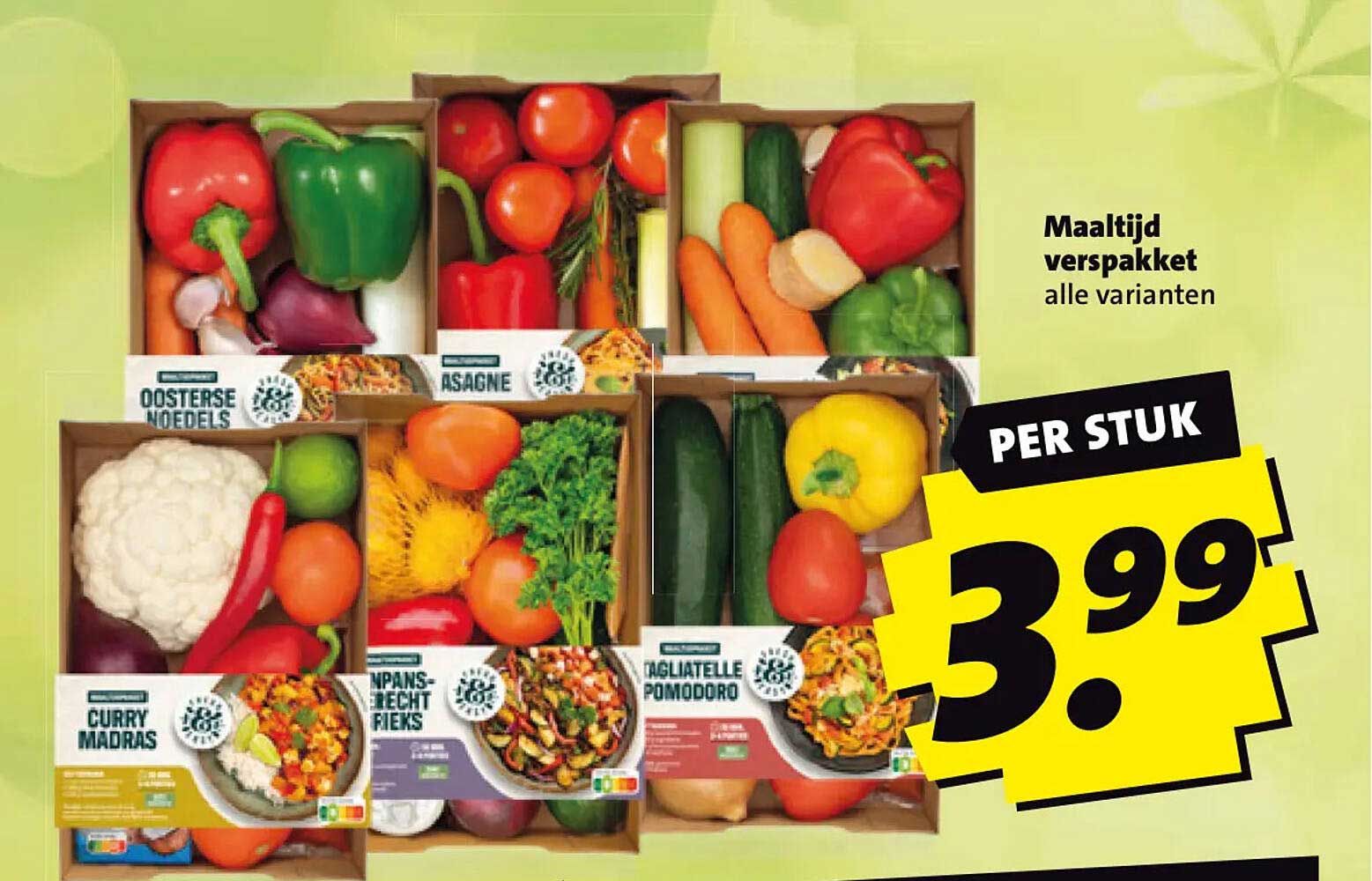 Maaltijd verspakket alle varianten PER STUK