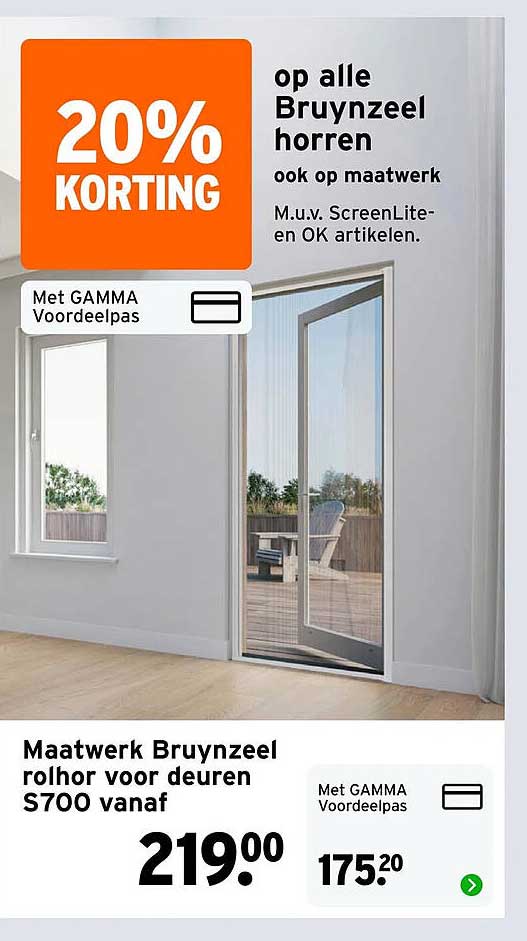 Maatwerk Bruynzeel rolhor voor deuren S700 vanaf 20% KORTING