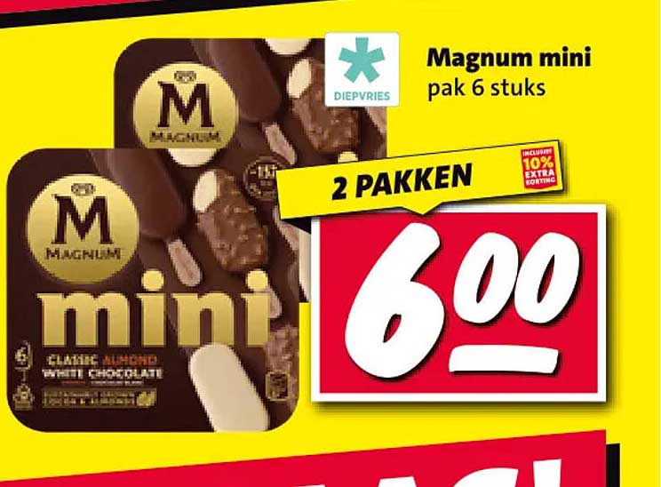 Magnum mini pak 6 stuks 2 pakken