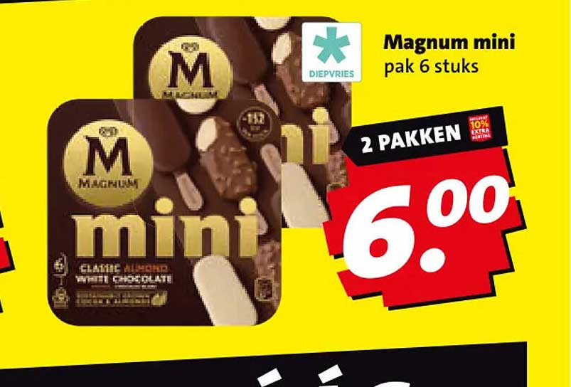 Magnum mini pak 6 stuks 2 pakken