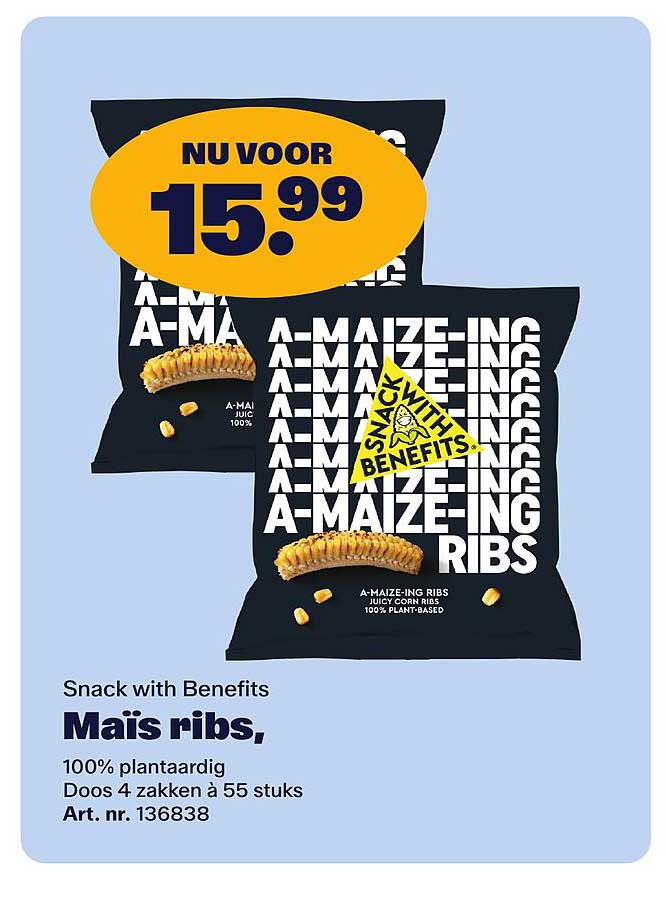 Maïs ribs, 100% plantaardig