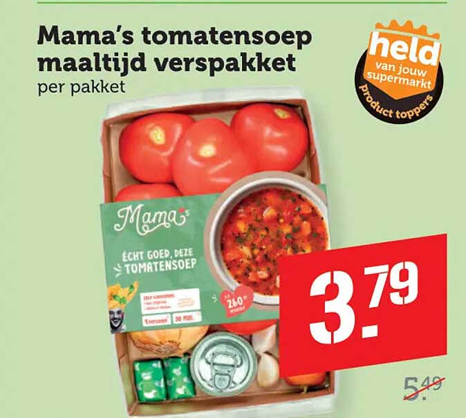 Mama's tomatensoep maaltijd verspakket per pakket