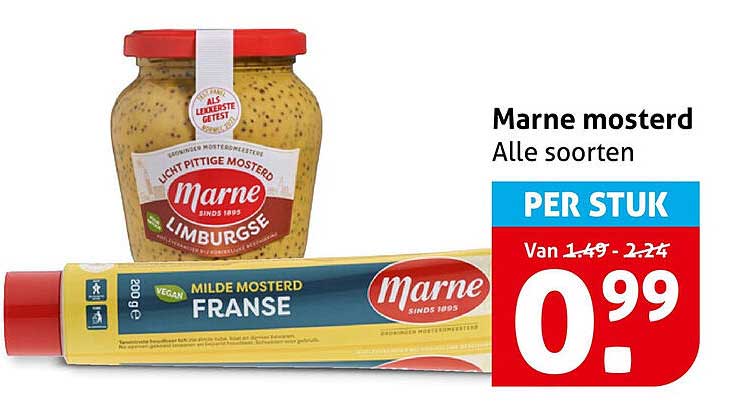 Marne mosterd Alle soorten PER STUK