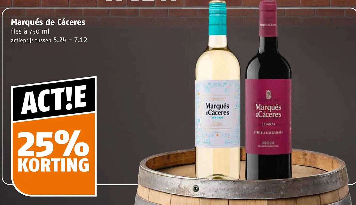 Marqués de Cáceres fles à 750 ml 25% KORTING