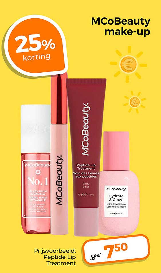MCoBeauty make-up 25% korting