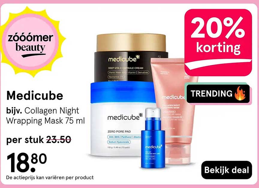 Medicube bijv. Collagen Night Wrapping Mask 75 ml 20% korting