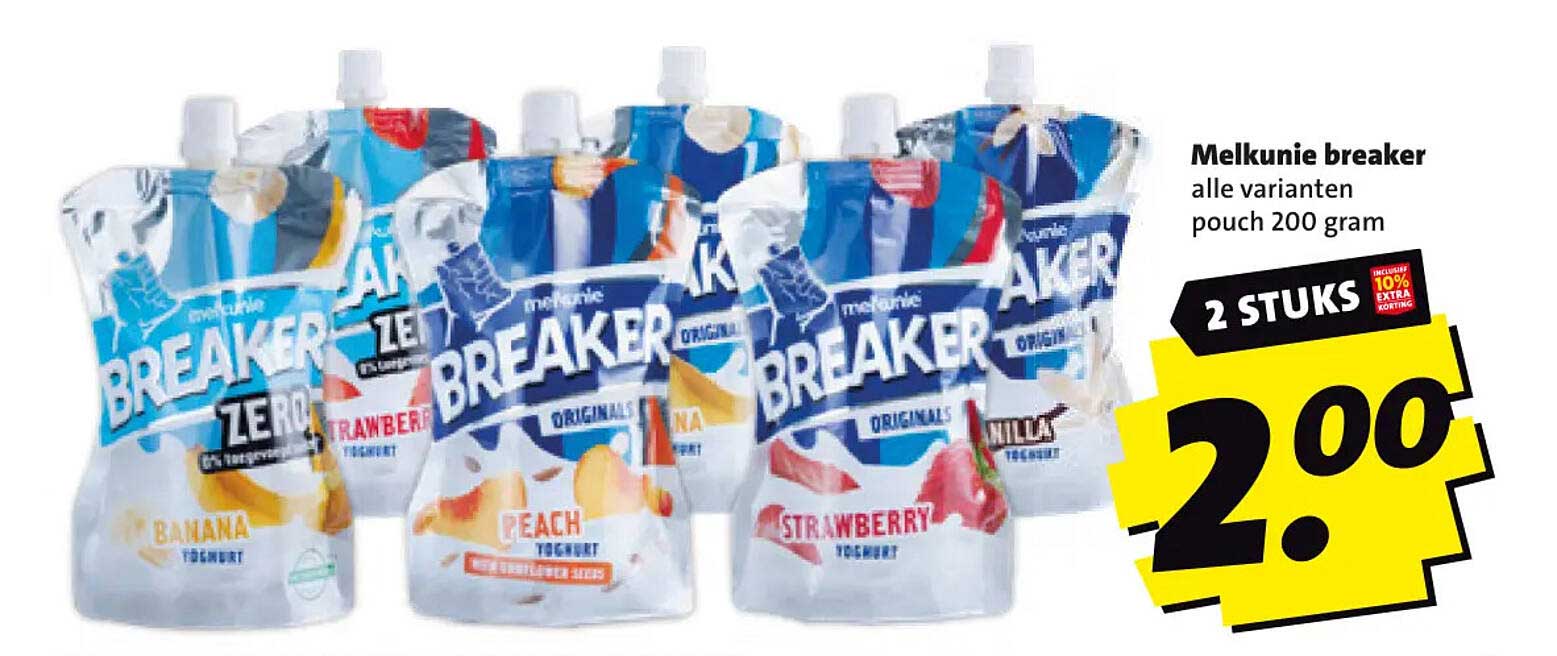 Melkunie breaker alle varianten pouch 200 gram 2 STUKS
