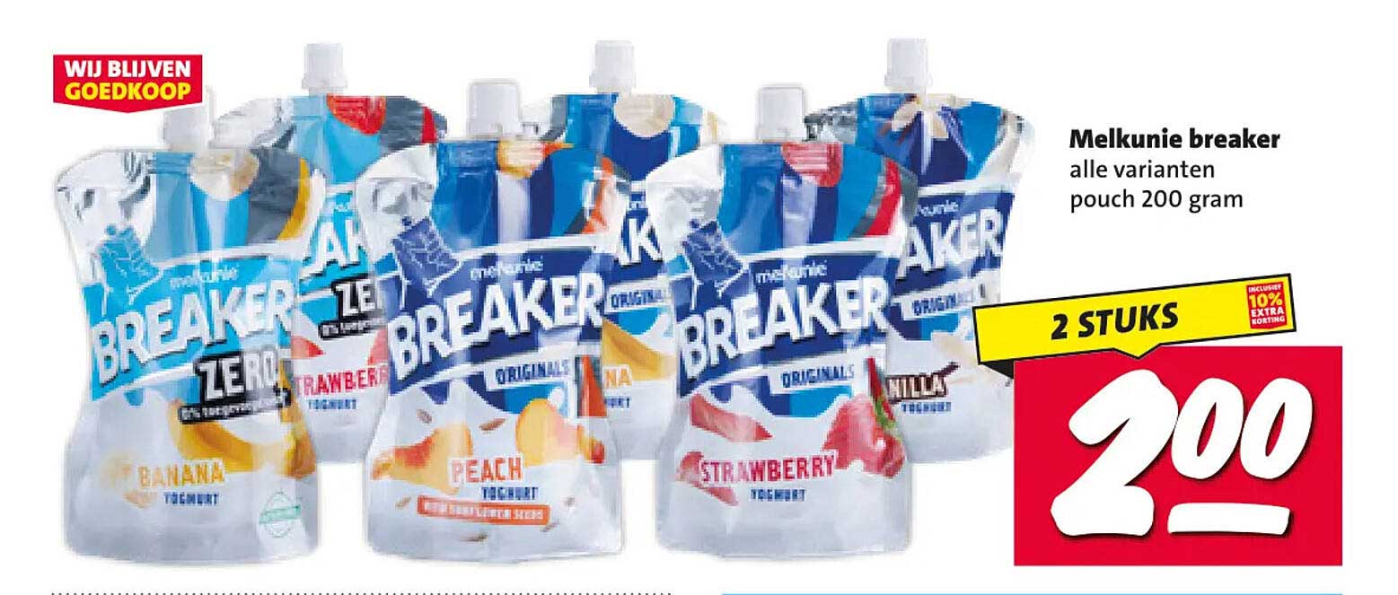 Melkunie breaker alle varianten pouch 200 gram 2 stuks