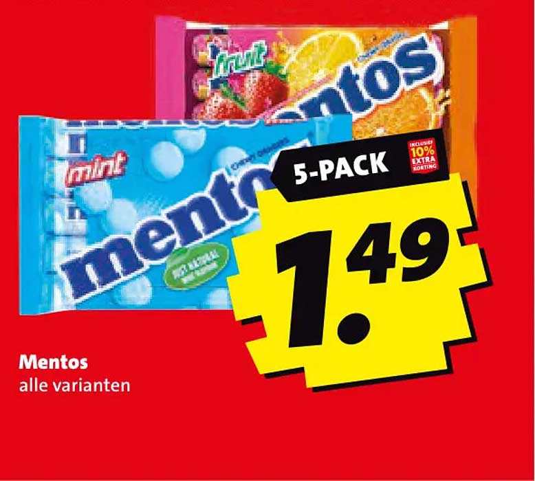 Mentos alle varianten 5-PACK
