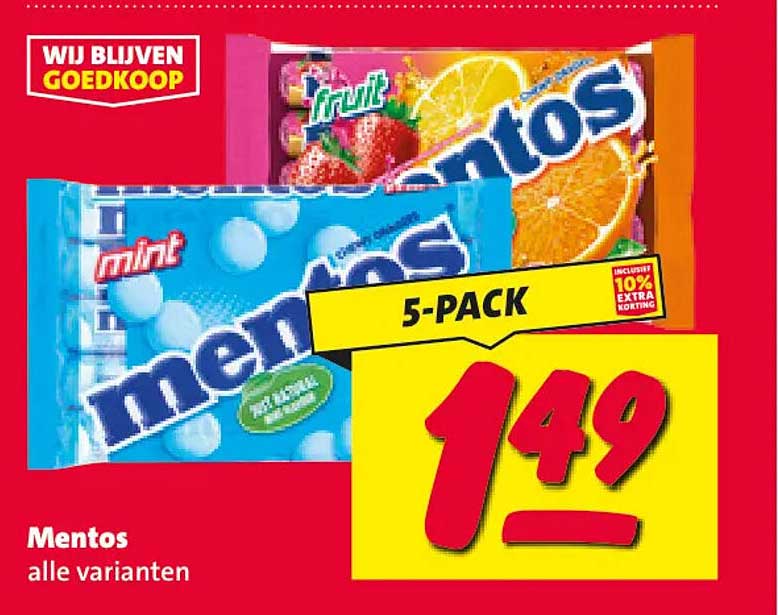Mentos alle varianten 5-PACK