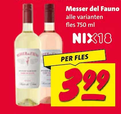 Messer del Fauno alle varianten fles 750 ml NIX18 PER FLES