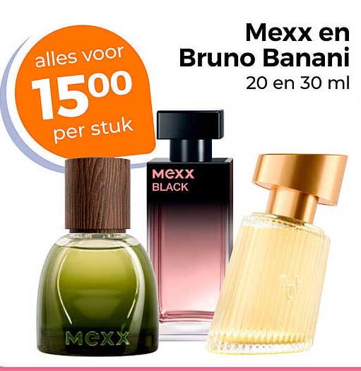 Mexx en Bruno Banani 20 en 30 ml