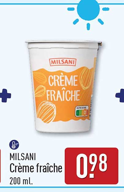 MILSANI Crème fraîche 200 ml.