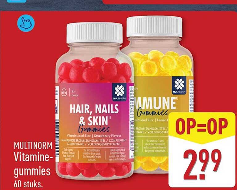 MULTINORM Vitamine-gummies 60 stuks. OP=OP